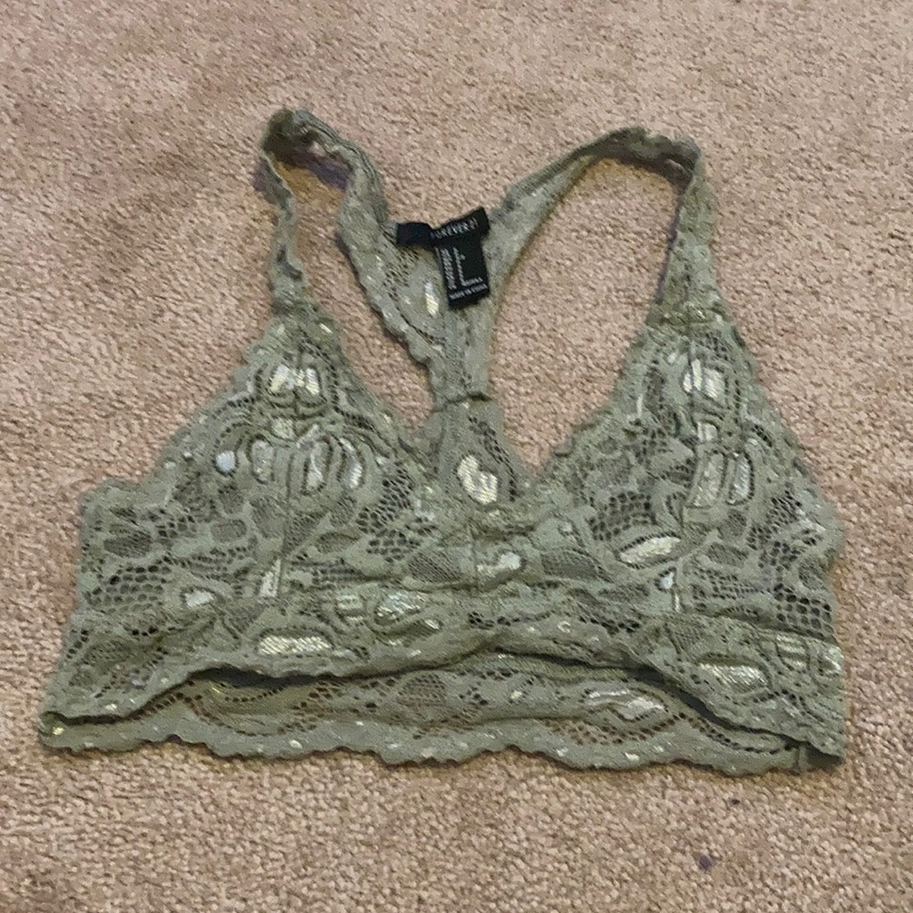 army green bralette